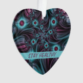 In de Abstracte Fractale Kunsttekst van het Blauw Ornament (voorkant)