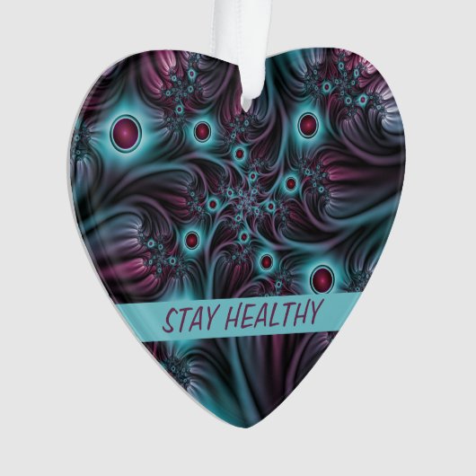 In de Abstracte Fractale Kunsttekst van het Blauw  Ornament (voorkant)