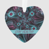 In de Abstracte Fractale Kunsttekst van het Blauw Ornament (achterkant)