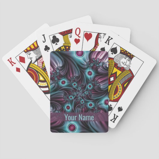 In de Abstracte naam van de  fractale kunst van he Pokerkaarten (Achterkant)