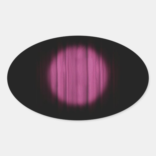 In de Achtergrond van het Gordijn van het Stadium  Ovale Sticker (Voorkant)