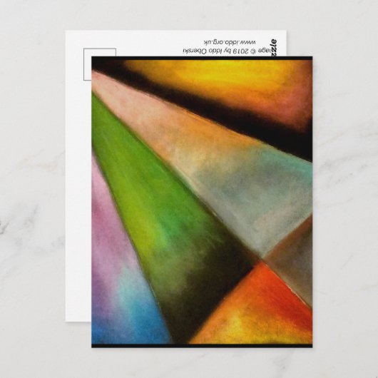 In de afstand briefkaart (Voorkant / Achterkant)