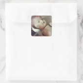 In de antiek opslaglade. vierkante sticker (Tas)