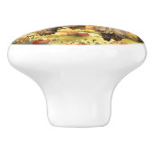 In de appelboomgaard keramische knop (Zijkant)