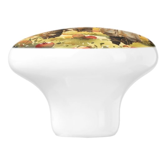 In de appelboomgaard keramische knop (Zijkant)