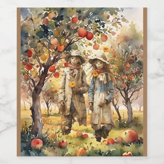 In de appelboomgaard wijn etiket (Enkel label)