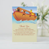 In de Ark Baby Shower Bedankkaart (Staand voorkant)