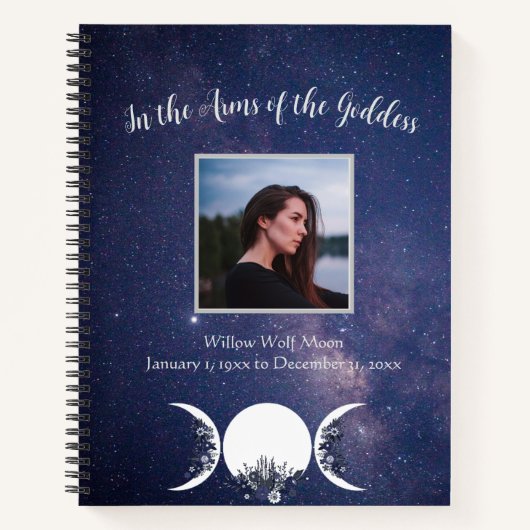 In de armen van de godin Pagan Memory Book Notitieboek (Voorkant)