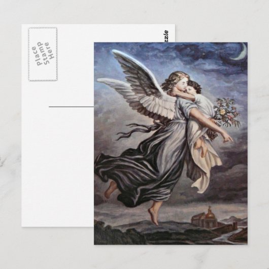 In de armen van een engel briefkaart (Voorkant / Achterkant)