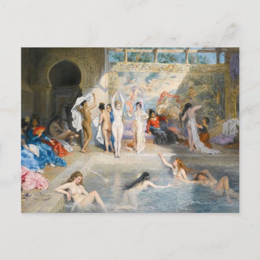 In de baden | A. L. Prévost Briefkaart (Voorkant)