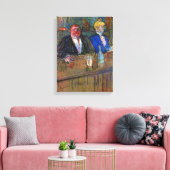 In de balie van Toulouse Lautrec,  Kunst Canvas Afdruk (Insitu (Woonkamer))