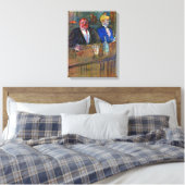 In de balie van Toulouse Lautrec,  Kunst Canvas Afdruk (Insitu (Slaapkamer))