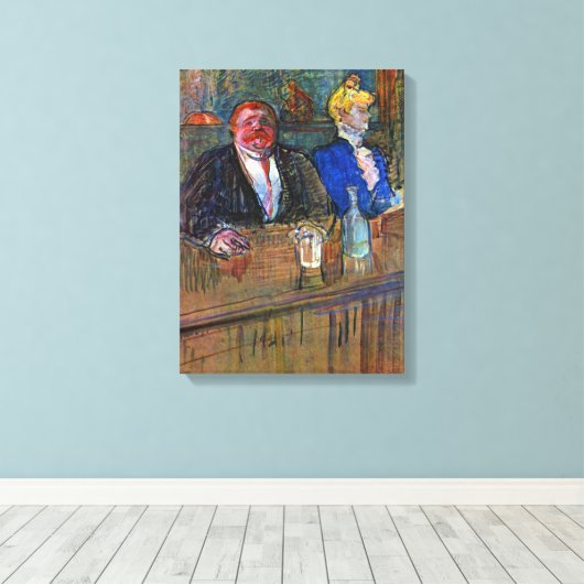 In de balie van Toulouse Lautrec,  Kunst Canvas Afdruk (Insitu (Houten vloer))