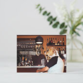 In de bar briefkaart (Staand voorkant)