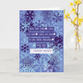 In de barre midwinter Sneeuwvlokken Poëzie Kaart (Gele Bloem)