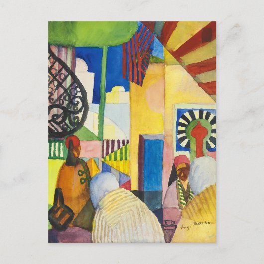 In de Bazaar | Auguste Macke | Briefkaart (Voorkant)
