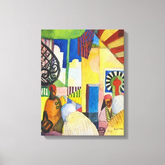 In de Bazaar | Auguste Macke | Canvas Afdruk (Voorkant)