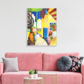 In de Bazaar | Auguste Macke | Canvas Afdruk (Insitu (Woonkamer))