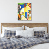In de Bazaar | Auguste Macke | Canvas Afdruk (Insitu (Slaapkamer))