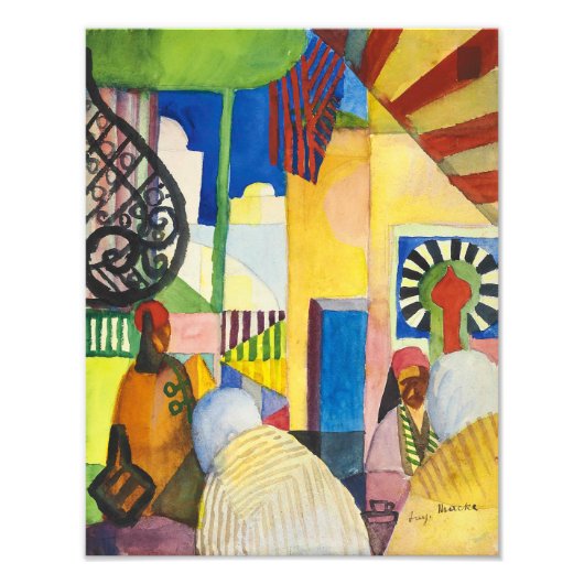 In de Bazaar | Auguste Macke | Foto Afdruk (Voorkant)