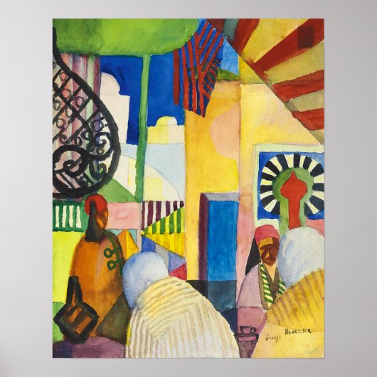 In de Bazaar | Auguste Macke | Poster (Voorkant)