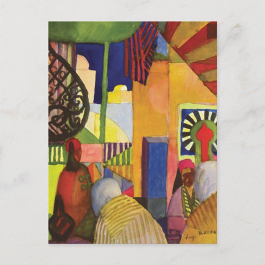 In de bazaar Tunesië August Macke Briefkaart (Voorkant)