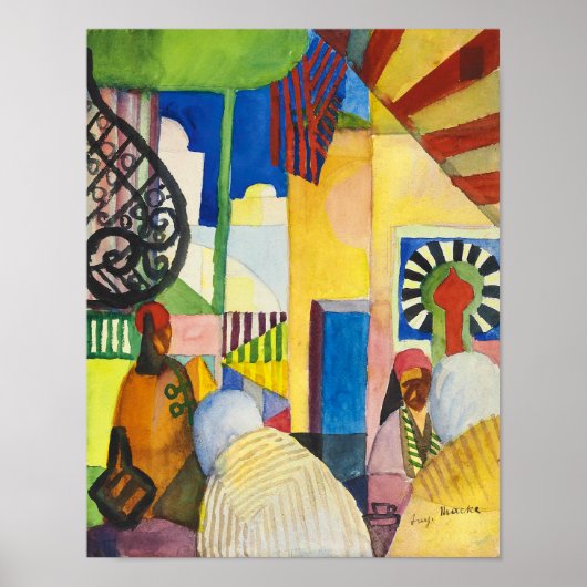 In de Bazaars | Auguste Macke | Poster (Voorkant)