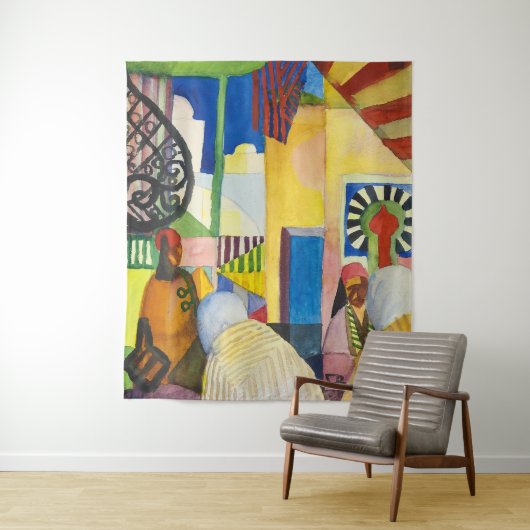 In de Bazaars | Auguste Macke | Wandkleed (In situ)