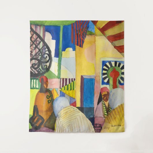 In de Bazaars | Auguste Macke | Wandkleed (Voorkant)