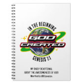 IN DE BEGIN GOD Christelijke Earth Day Notitieboek (Voorkant)