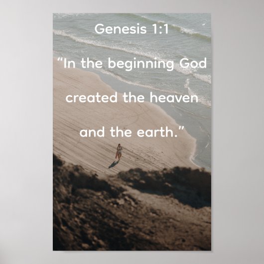 In de beginnende Genesis Creation Ocean Poster (Voorkant)