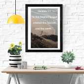 In de beginnende Genesis Creation Ocean Poster