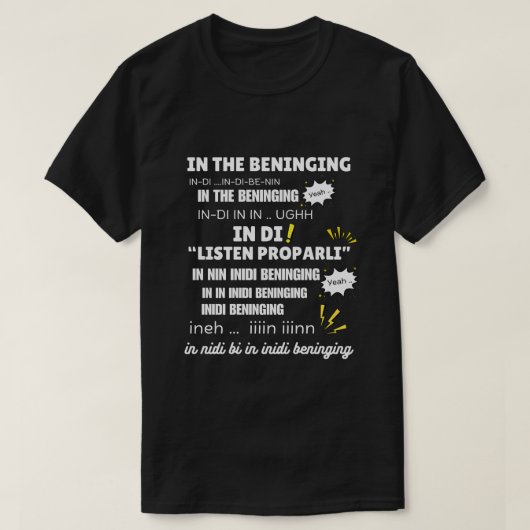 In de Beningende meme T-shirt (Design voorkant)