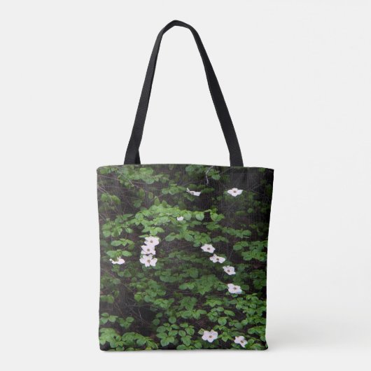 In de bergen groeien de bloemen.. tote bag (Achterkant)