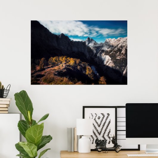 In de bergen poster (Thuiskantoor)