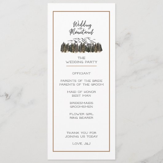 In de Bergen Programma Programmakaart (Achterkant)