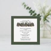 In de bergen repetitie diner uitnodiging (Staand voorkant)