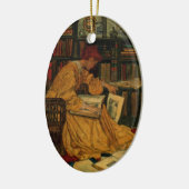 In de bibliotheek keramisch ornament (Links)