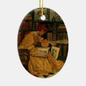 In de bibliotheek keramisch ornament (Achterkant)