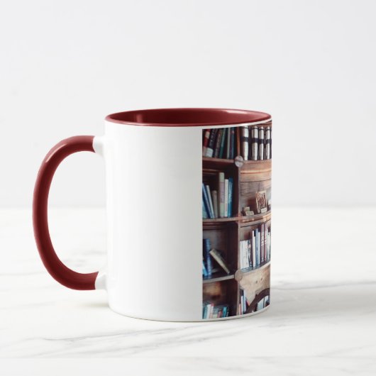 In de bibliotheek mok (Links)