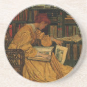 In de bibliotheek zandsteen onderzetter (Voorkant)