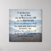 In de Bijbelversie van KJV begin Canvas Afdruk (Voorkant)