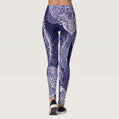 In de blauwe kunst leggings (Achterkant)