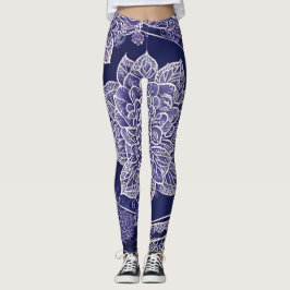 In de blauwe kunst leggings