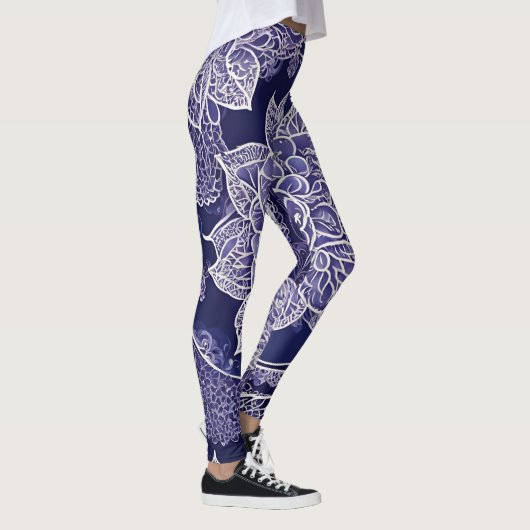 In de blauwe kunst leggings (Rechts)