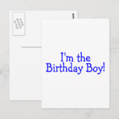 In de blauwe verjaardagsjongen briefkaart (Voorkant / Achterkant)