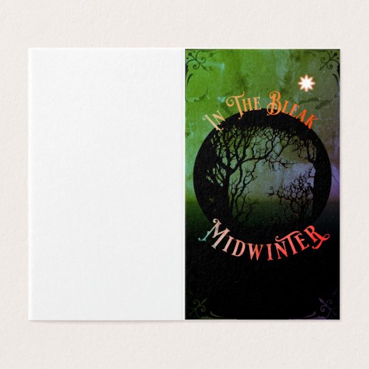 In de Bleak Midwinter Kaart (Buitenkant ongevouwen)