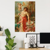 In de bloementuin door Hans Zatzka - poster (Thuiskantoor)