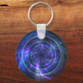 In de Blue Fractal Sleutelhanger (Voorkant)