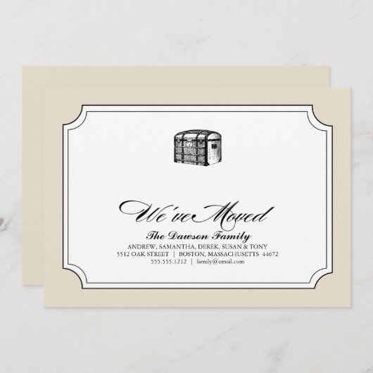 in de boomstam {wij hebben bewogen} aankondiging (Voorkant / Achterkant)